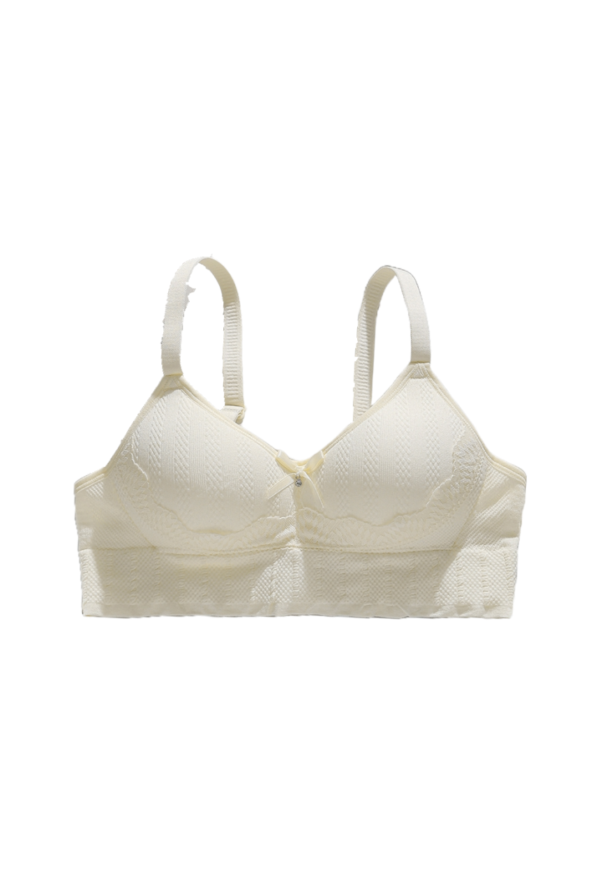 Soft Jacquard Seamless Knit Bra - Breathable and Skin-Friendly