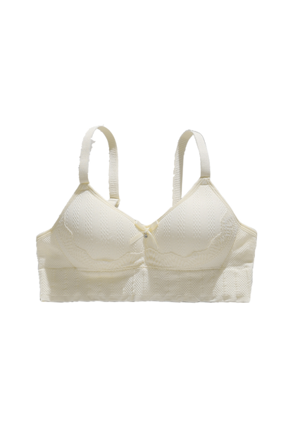 Soft Jacquard Seamless Knit Bra - Breathable and Skin-Friendly