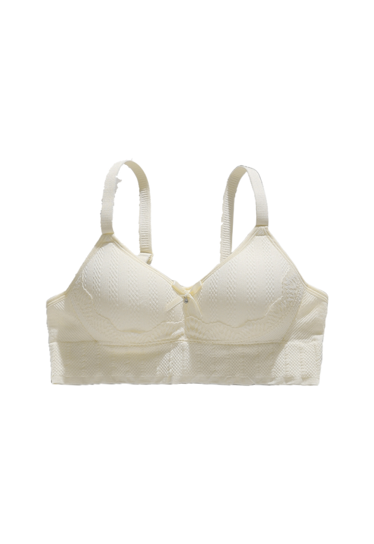 Soft Jacquard Seamless Knit Bra - Breathable and Skin-Friendly