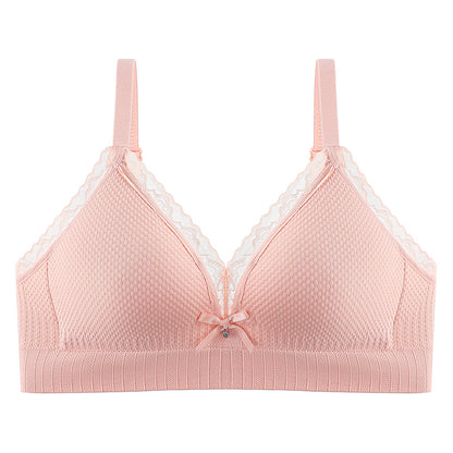 Elegant pink bra providing comfortable lift, skin-friendly fabric, with added support to shape and lift