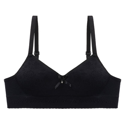 Classic black seamless bra, ultra-soft and breathable, with a comfortable stretch for all-day wear