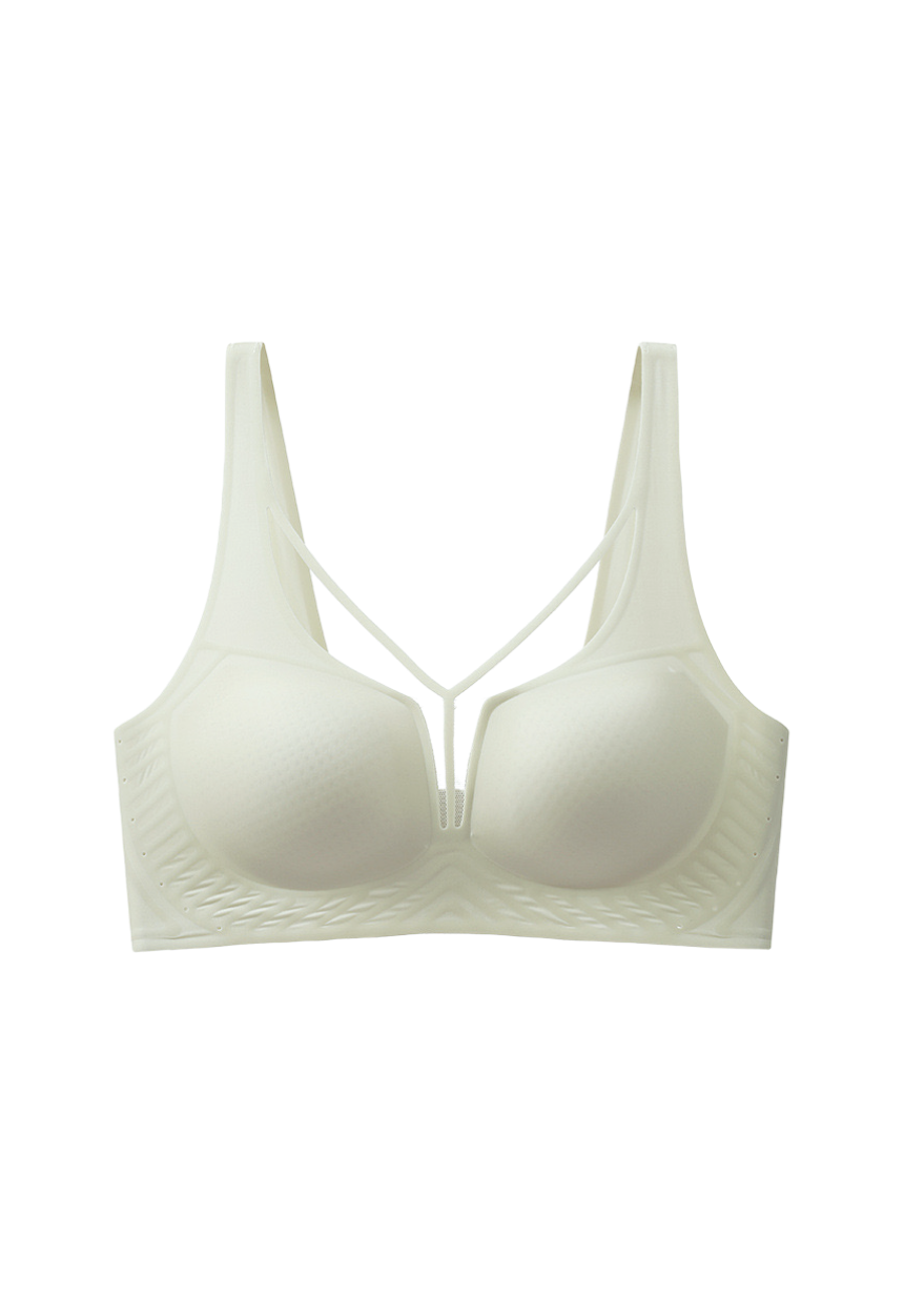 Deep V Support Bra in soft skin-friendly fabric, made by UCharm Bras.