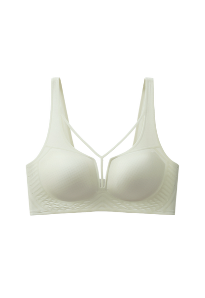 Deep V Support Bra in soft skin-friendly fabric, made by UCharm Bras.