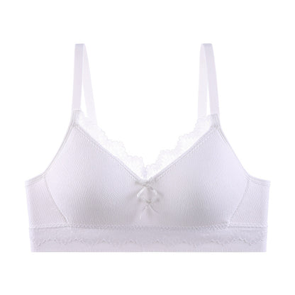 White, skin-friendly bra designed for ultimate comfort and to prevent sagging.