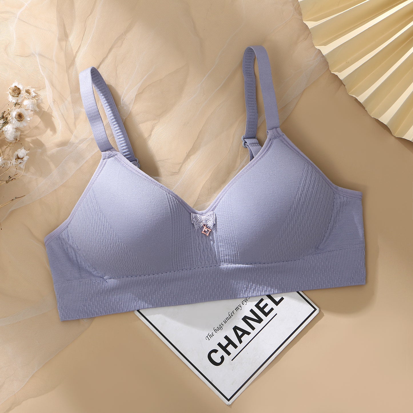 Soft-fit blush bra with 3D contour design and breathable fabric, perfect for everyday wear.