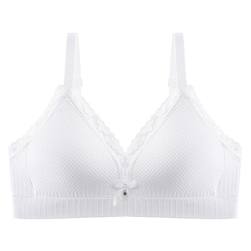 Classic white bra with side support panels for a comfortable fit, prevents sagging and spillage