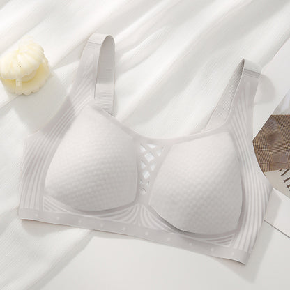 Grey advanced air circulation bra with ultra-thin design for cool comfort, made by UCharm Bras.