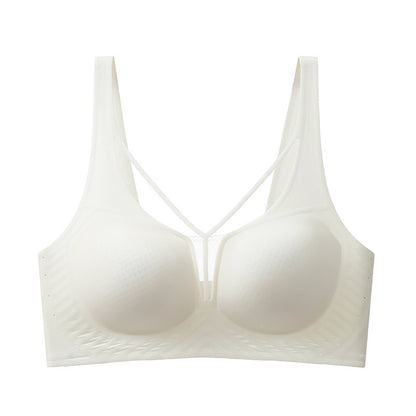 Stretchable material Breathable Bra in light pink, for a perfect fit, made by UCharm Bras.