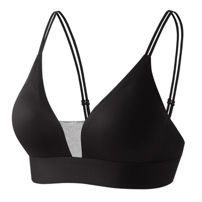 Black Lace Fixed Cup Bra with intricate detailing, made by UCharm Bras.