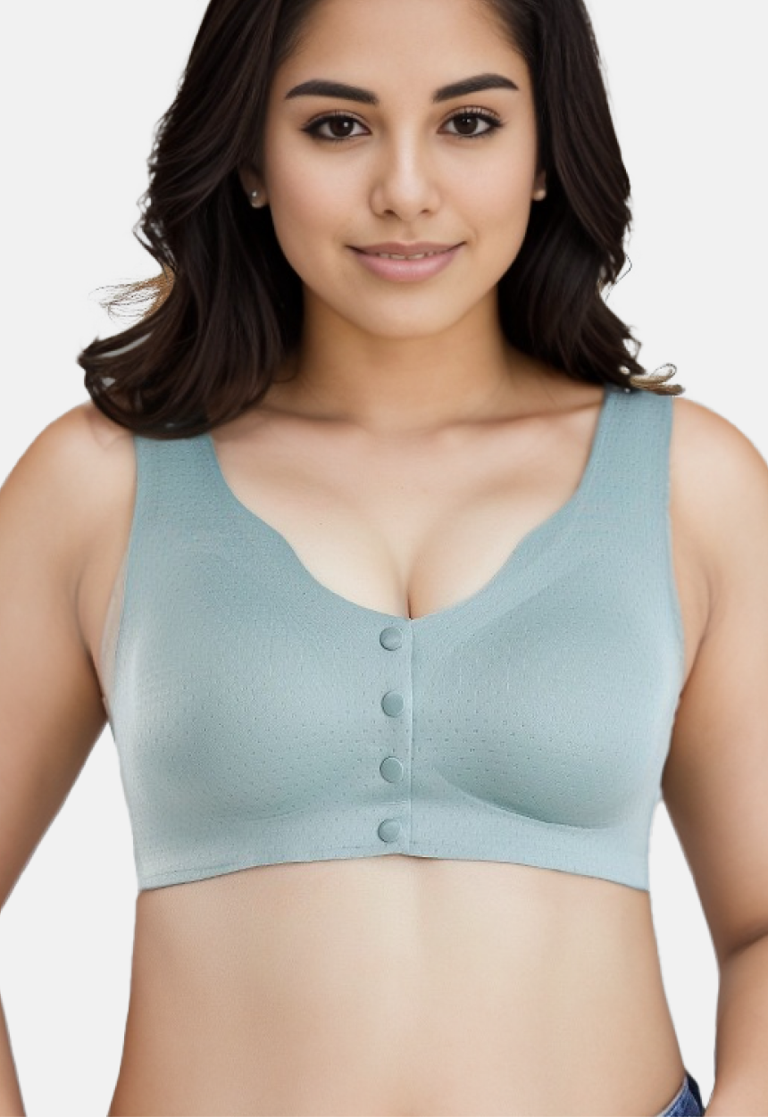 women wearing a front-open nursing bra made by ucharm bras