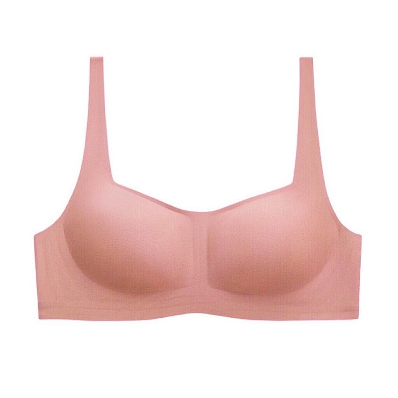 wireless bra with 1/2 cup coverage and one-piece supportive construction from ucharm bras