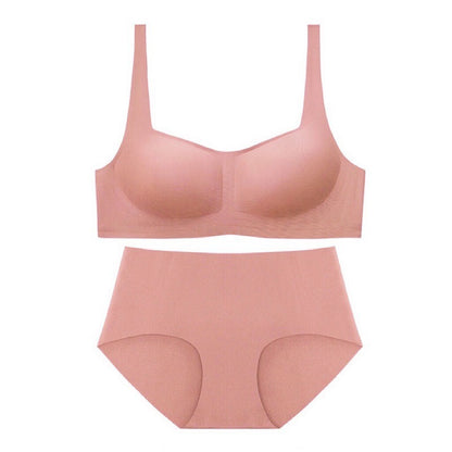 Seamless blush bra and underwear set from ucharm bras