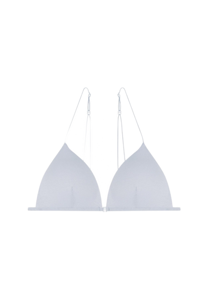  Light Grey Front Closure Triangle Bra with adjustable spagattie strap straps