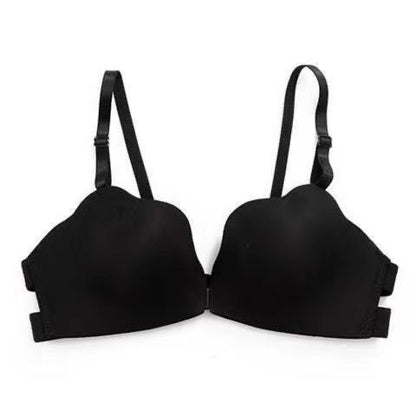 Classic black seamless bra with soft fabric and secure fastenings