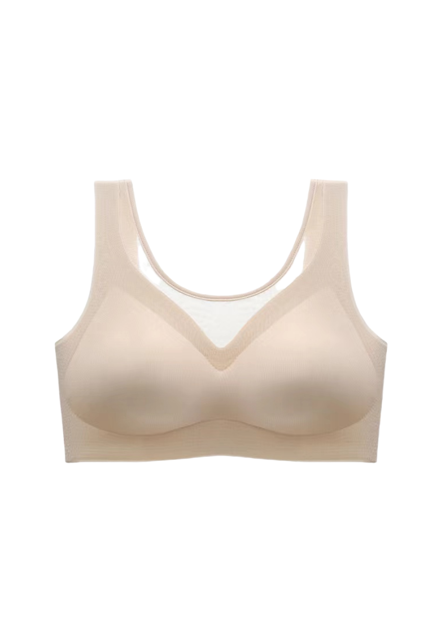 "Rich terracotta seamless back-smoothing bra, perfect as a discreet layer"