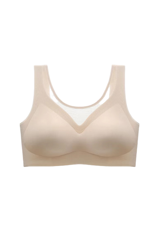 "Rich terracotta seamless back-smoothing bra, perfect as a discreet layer"