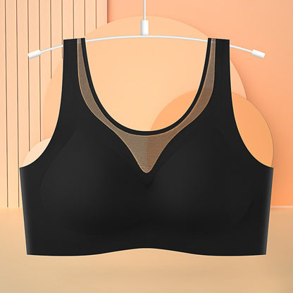 "Black seamless back-smoothing bra, ideal for summer wear, on display"