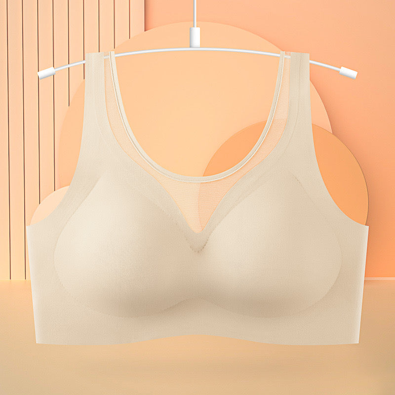 "Rich terracotta seamless back-smoothing bra, perfect as a discreet layer"